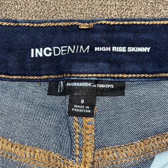 INC denim, high rise skinny jeans size 8 -$20 - Picture 2 of 6